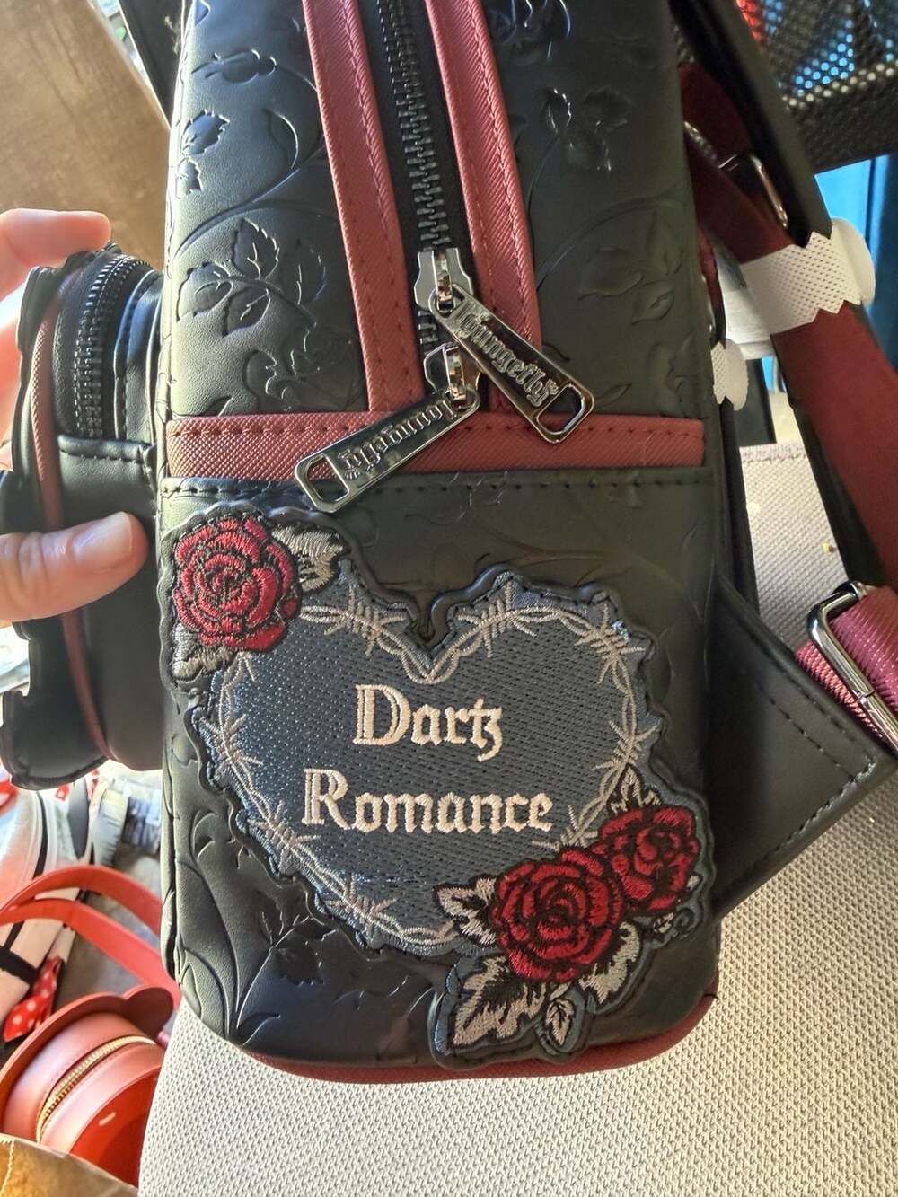 Loungefly Dark Romance Skull Roses Mini Backpack Exclusive - Picture 4 of 4
